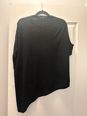 Mango Black Knit Crewneck Top